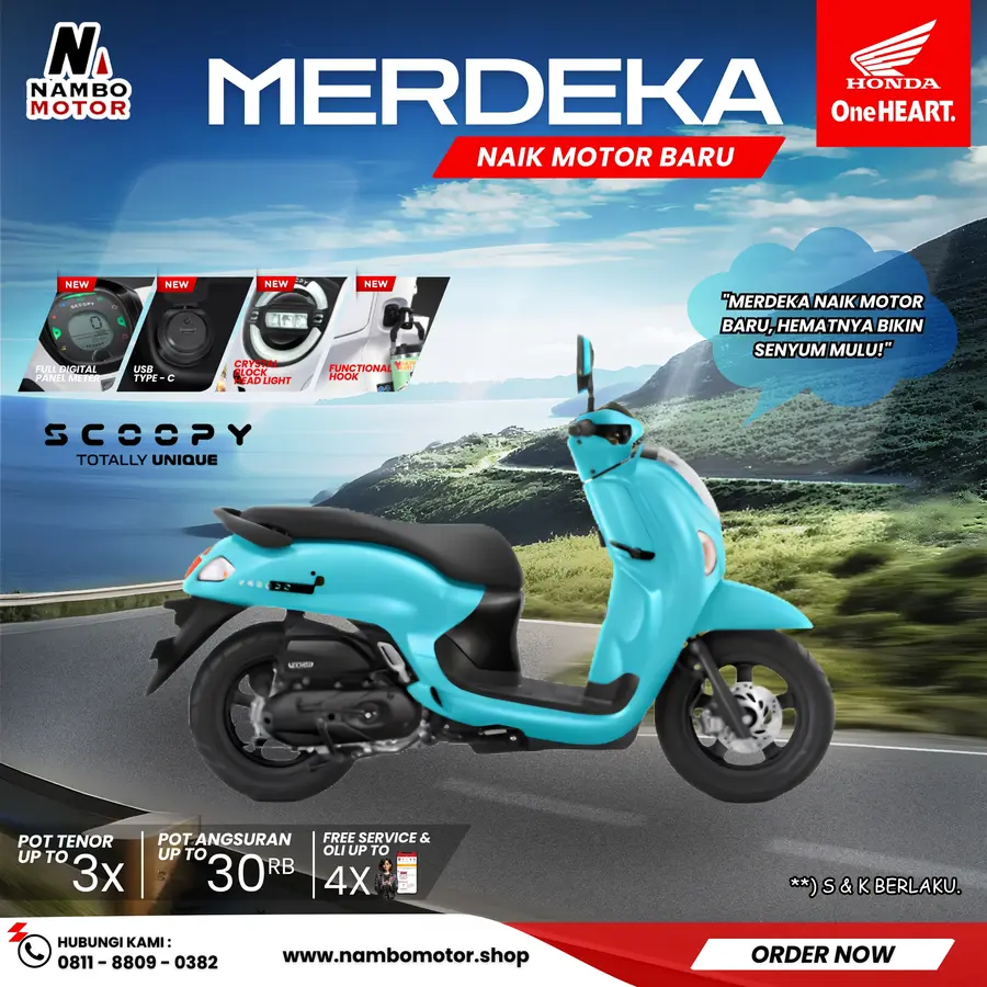Promo Merdeka Honda Scoopy Biru - Nambo Motor